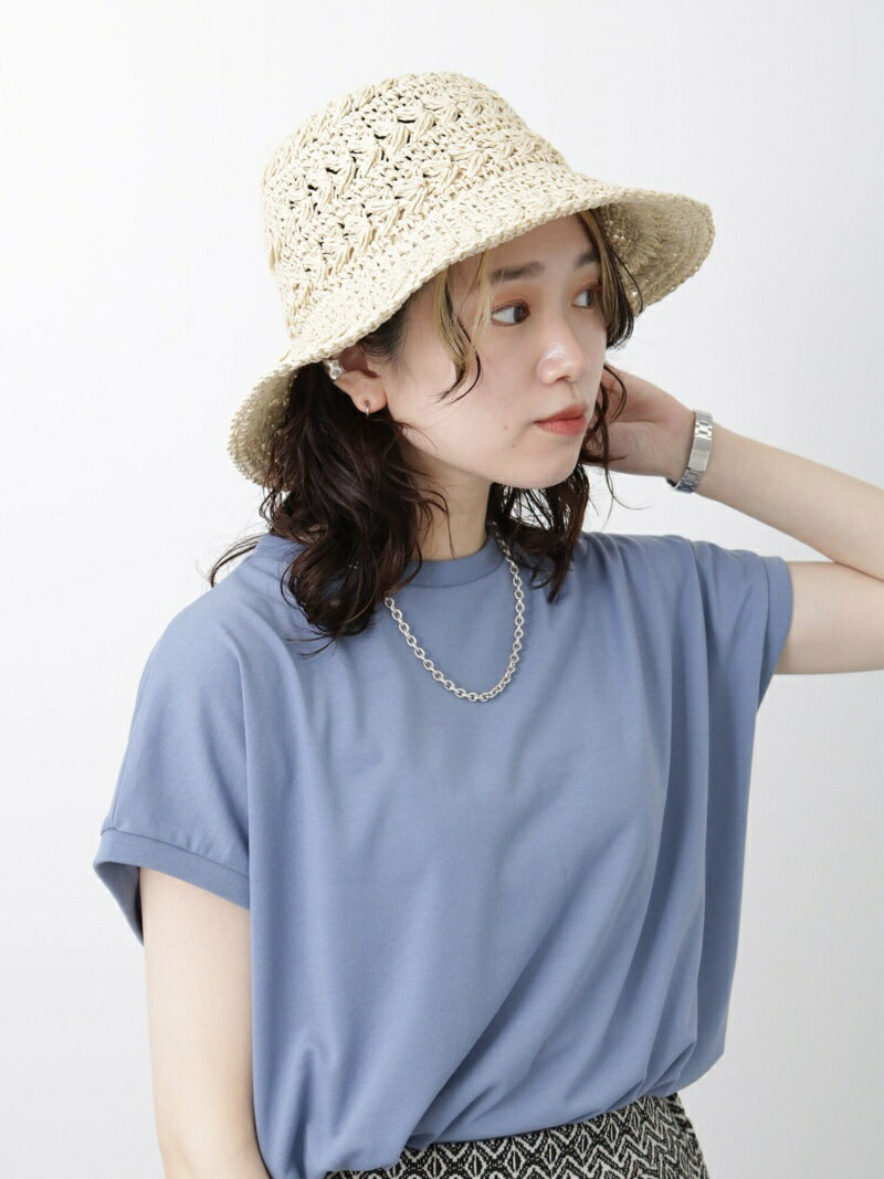 【SALE／30%OFF】透かし編みペーパーハット Samansa Mos2 blue サマンサモスモス 帽子 ハット ベージュ ブラウン【RBA_E】[Rakuten Fashion]