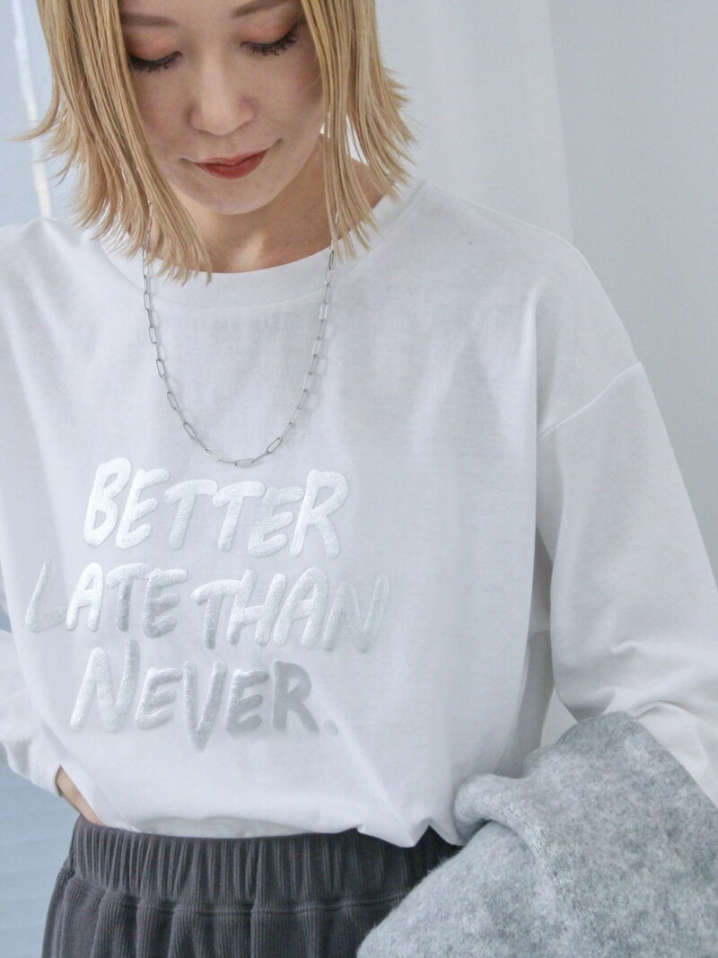 【SALE／50%OFF】◎発泡プリントロゴロンT Samansa Mos2 blue サマンサモスモス トップス カットソー・Tシャツ ホワイト ネイビー ブラック【RBA_E】[Rakuten Fashion]のサムネイル