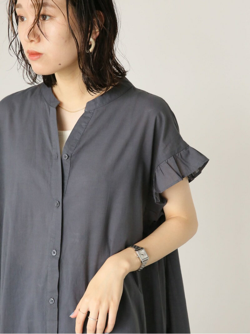【SALE／50%OFF】フリル袖ワンピース Samansa Mos2 blue サマンサモスモス ワンピース・ドレス ワンピース グレー ベージュ ブラック【RBA_E】[Rakuten Fashion]のサムネイル
