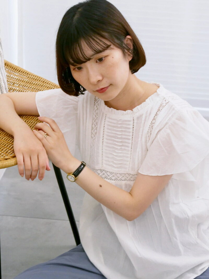 【SALE／30%OFF】【Made in India】フリル袖レースピンタックブラウス Samansa Mos2 blue サマンサモスモス トップス シャツ・ブラウス ホワイト レッド ブラック【RBA_E】[Rakuten Fashion]のサムネイル