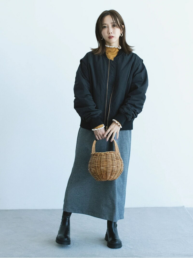 【SALE／40%OFF】袖2WAYフライトジャケット Samansa Mos2 blue サマンサモスモス ジャケット・アウター その他のジャケット・アウター ブラック ホワイト カーキ【RBA_E】【送料無料】[Rakuten Fashion]のサムネイル