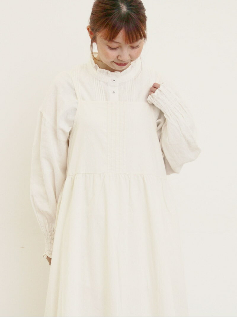 【Cross*Linen】ピンタックブラウス Samansa Mos2 サマンサモスモス トップス シャツ・ブラウス ベージ..