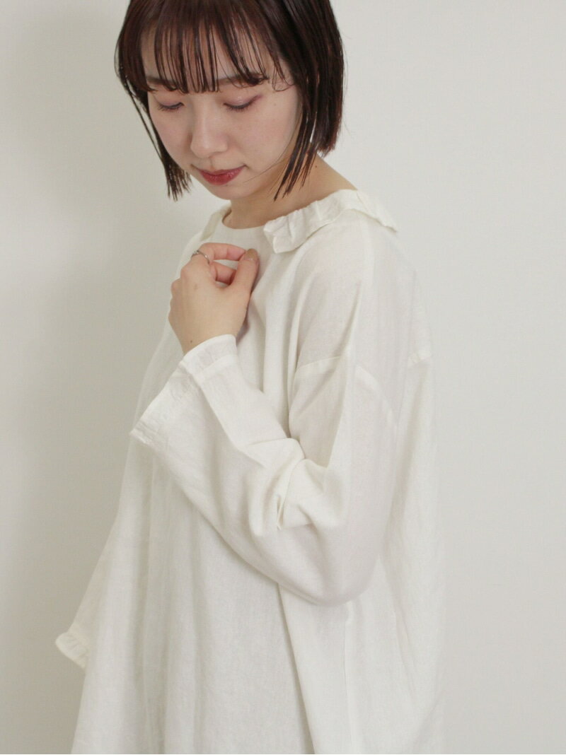 【SALE／33%OFF】【Cross*Linen】フリルカラーブラウス Samansa Mos2 サマンサモスモス トップス シャ..