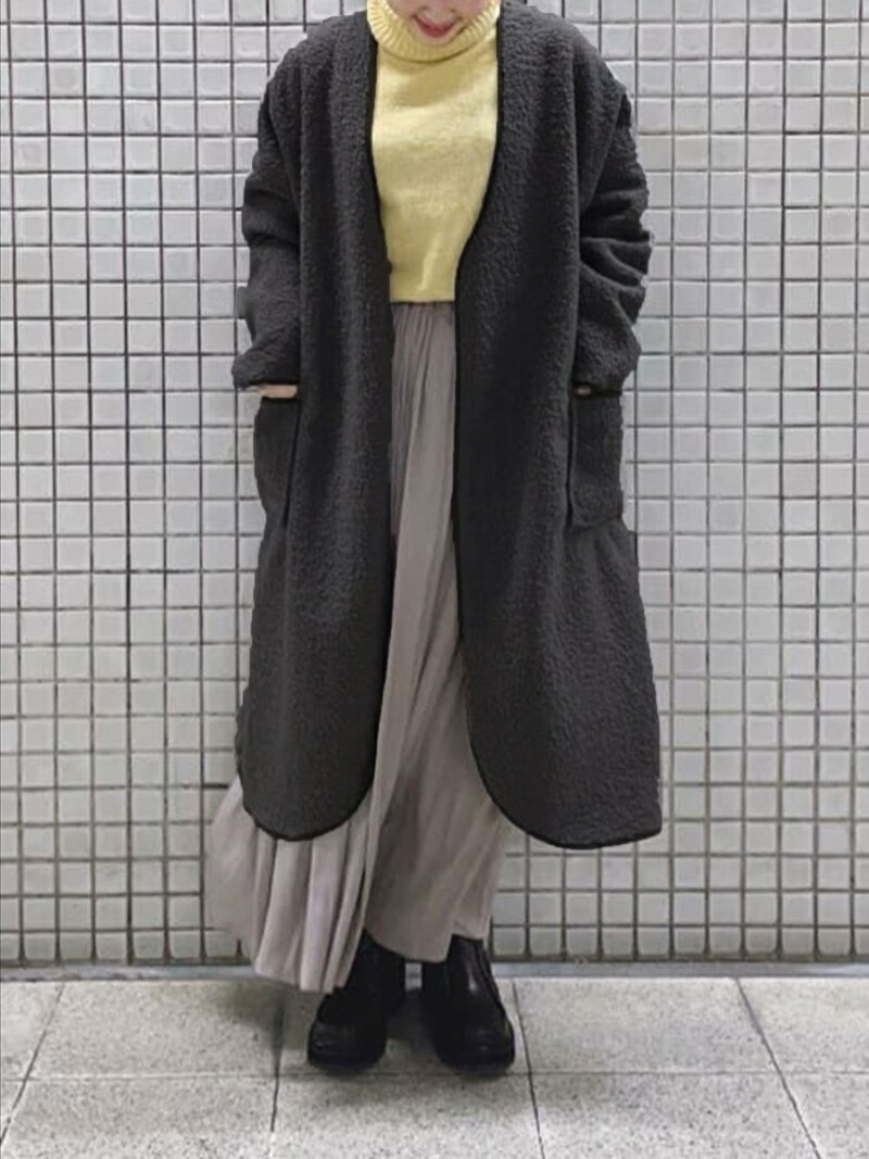 【SALE／64%OFF】blue/ボア×フリースリバーシブルコート Samansa Mos2 blue サマンサモスモス ジャケット・アウター その他のジャケット・アウター ブラック ブラウン グレー【RBA_E】[Rakuten Fashion]のサムネイル