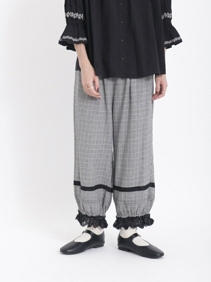 裾絞りレースパンツ Samansa Mos2 サマンサモスモス パンツ その他のパンツ グレー ベージュ ブラック【送料無料】[Rakuten Fashion]のサムネイル