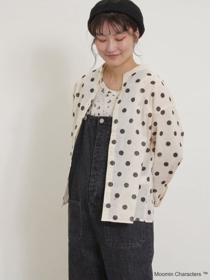 【MOOMIN*Samansa Mos2】リトルミイドット柄シャツ Samansa Mos2 サマンサモスモス トップス シャツ・ブラウス ベージュ ブラック ピンク【送料無料】[Rakuten Fashion]のサムネイル
