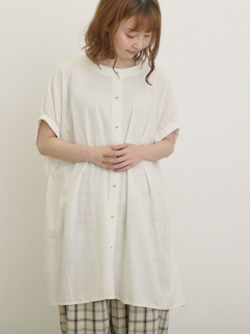 袖口ギャザー前後2WAYチュニック Samansa Mos2 サマンサモスモス トップス シャツ・ブラウス ベージュ ブラック グリーン ホワイト レッド【送料無料】[Rakuten Fashion]のサムネイル