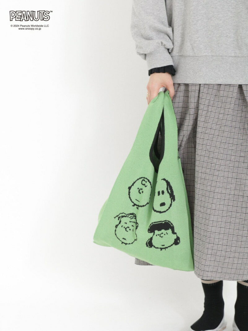 【PEANUTS Samansa Mos2】ニットバッグ Samansa Mos2 サマンサモスモス バッグ その他のバッグ グリーン ホワイト【送料無料】 Rakuten Fashion