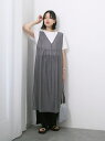 【SALE/60%OFF】◎前後2wayサイドスリットワンピース Samansa Mos2 blue サマンサモスモス ワンピース・ドレス ワンピース ブラック...