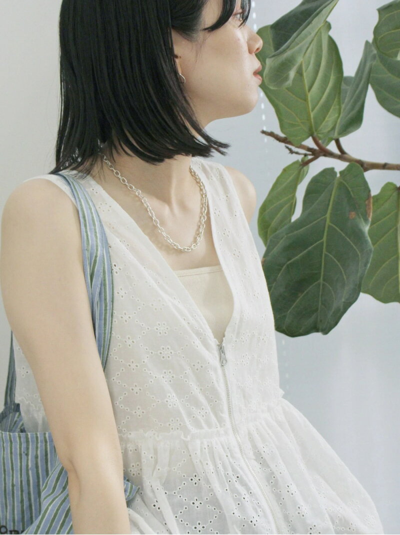 【SALE／60%OFF】カットワークレースベスト Samansa Mos2 blue サマンサモスモス トップス シャツ・ブラウス グレー ベージュ ホワイト【RBA_E】[Rakuten Fashion]