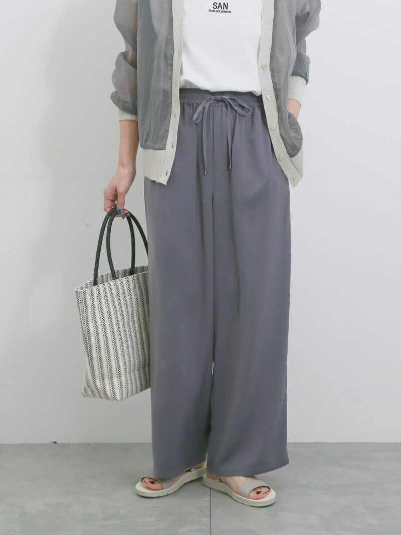 【接触冷感】イージーパンツ Samansa Mos2 blue サマンサモスモス パンツ その他のパンツ グレー カーキグリーン ブラック ベージュ【送料無料】[Rakuten Fashion]