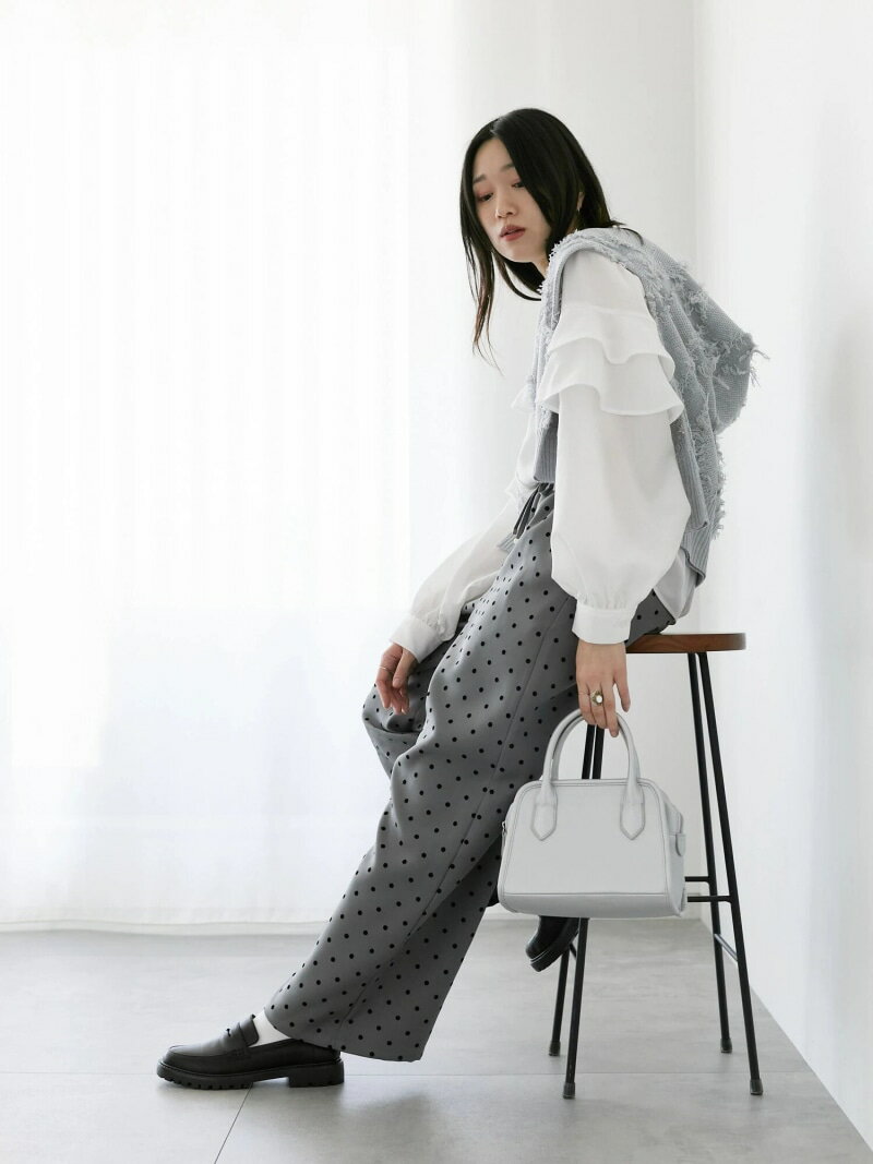 【SALE／10%OFF】フロッキードットイージーパンツ Samansa Mos2 blue サマンサモスモス パンツ その他のパンツ グレー ネイビー ブラック【RBA_E】【送料無料】[Rakuten Fashion]のサムネイル