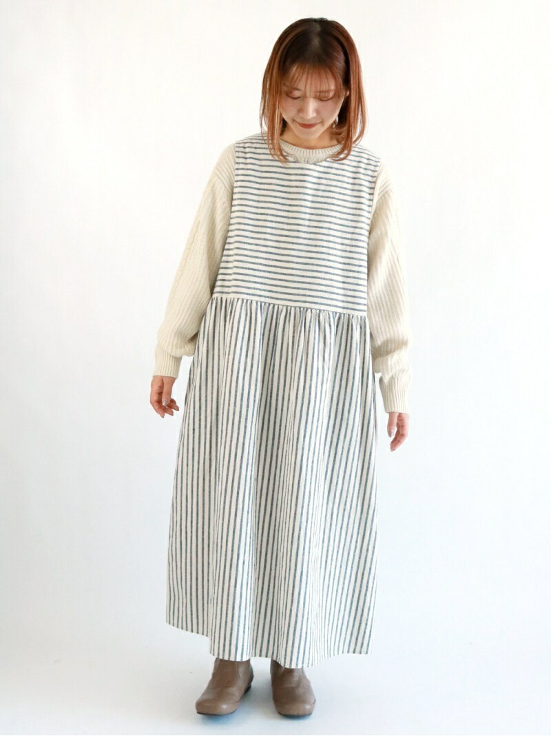 【SALE／52%OFF】Samansa Mos2/35th柄切替前後着ノースリーブワンピース Samansa Mos2 サマンサモスモス ワンピース・ドレス その他のワンピース・ドレス ホワイト グレー ブラウン【RBA_E】[Rakuten Fashion]のサムネイル
