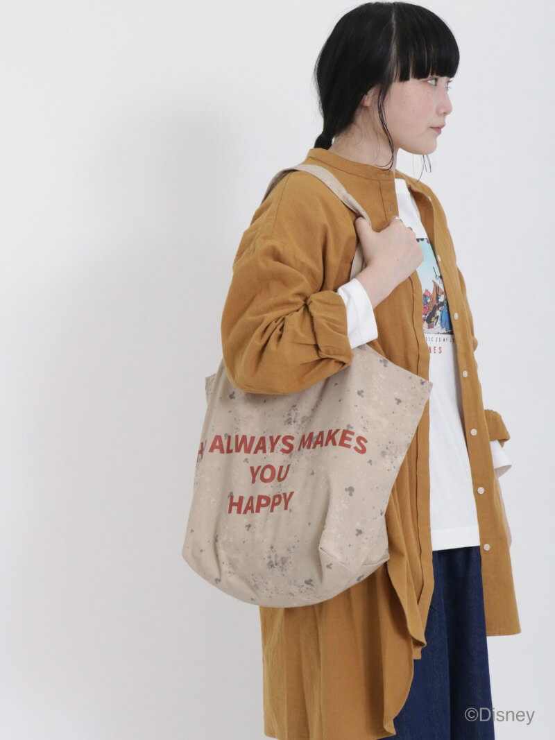 【Disney】ミッキー/総柄プリントトートバッグ Samansa Mos2 サマンサモスモス バッグ その他のバッグ ベージュ【送料無料】[Rakuten Fashion]のサムネイル