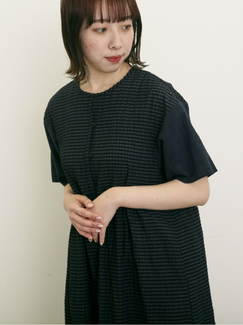 【S/Mサイズ】オーバーレース切替ワンピース Samansa Mos2 サマンサモスモス ワンピース・ドレス ワンピース ブラック グリーン ベージュ【送料無料】[Rakuten Fashion]のサムネイル