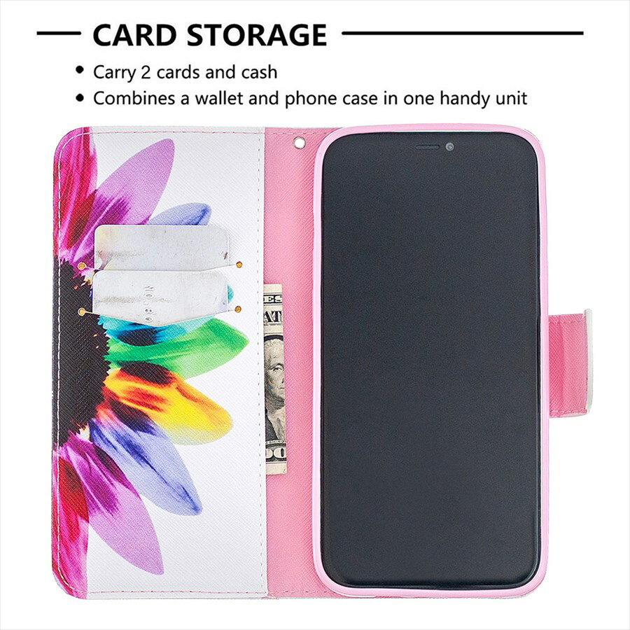 アイフォン12プロマックス 花柄 フラワー カラフルかわいい オシャレ 手帳タイプ 手帳型ケース いいスタイル I003 055 Iphone12 Promax カバー おしゃれ 水彩画 スタンド 花 合皮 カード収納 閉じたまま通話可能 マグネット開閉 カラフル アート レザー イラスト