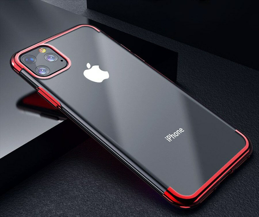 Rakuten - iPhone12ProMax ケース 背面ケース ソフトケース 縁入りクリアケース 透明 フチカラー フチ フレーム メタリック メッキ TPU素材 マイクロドット加工 密着痕防止