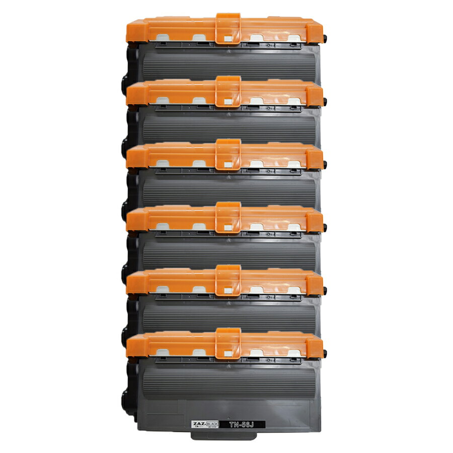 （6本セット） ZAZ TN-56J ブラザー 互換 トナー カートリッジ (TN-53J の増量版) 対応機種: HL-5440D HL-5450DN HL-6180DW MFC-8520DN MFC-8950DW （56J-6）