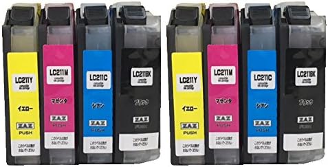 Rakuten - LC211-4PK 4色×2セット ICチップ付き 互換インク 残量表示可能 LC211BK LC211C LC211M LC211Y MFC-J997DN MFC-J997DWN MFC-907DN MFC-907DWN MFC-837DN MFC-837DWN
