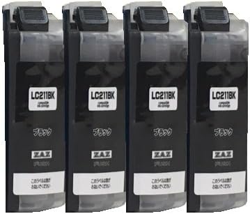 樂天商城 - LC211BK ブラック4個セット ICチップ付き 互換インク 残量表示可能 ( LC211BK ×4 ) LC211BK LC211C LC211M LC211Y MFC-J997DN MFC-J997DWN MFC-907DN MFC-907DWN MFC-837DN MFC-837DWN