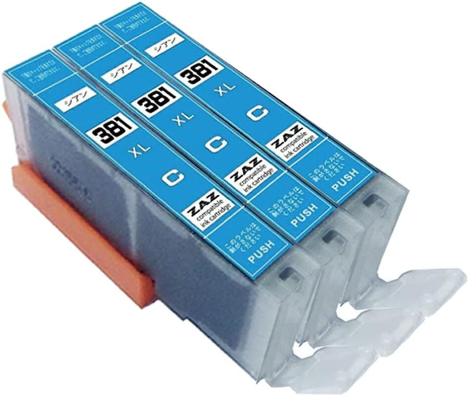 乐天商城 - BCI-381XLC 3本セット 互換インク シアン 単品 大容量 ICチップ付 残量表示可能 ( BCI-380 BCI-381 BCI-380XL BCI-381XL BCI-381+380/5MP BCI-381+380/6MP BCI-381XL+380XL/5MP BCI-381XL+380XL/6MP BCI381XLBK )