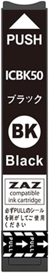 乐天商城 - ICBK50 ブラック単品 1本 互換インクカートリッジ 1個 ZAZ ICチップ付き 残量表示可能 インクタンク 黒1本 1個 バラ売り IC6CL50