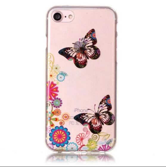 Rakuten - iPhone6s ケース iPhone6 ケース ソフトケース ケース カバー 蝶 バタフライ 鮮やか クリアー 透明ケース カラフル パピヨン