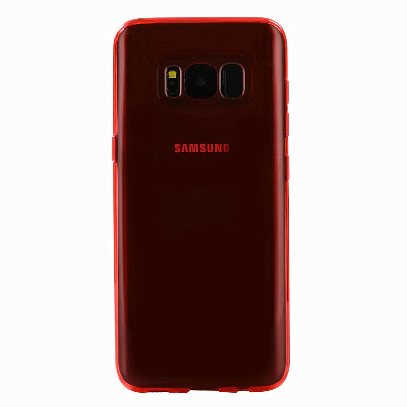 乐天商城 - 【処分特価】 Galaxy Note8 スマホケース 背面ケース ソフトケース TPU素材 色付き透明ケース クリアケース au SC-01K SCV37 レッド