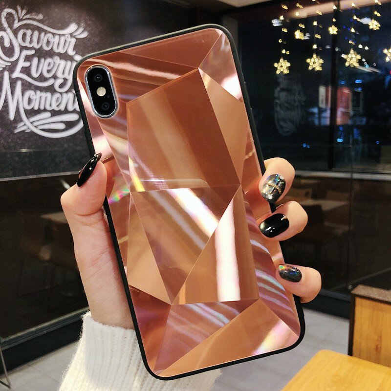 半額！ iPhoneXR iPhone10R ケース スマホケース ハイブリッド 背面ケース ジュエリー ジェム カット キラキラ かわいい おしゃれ バイカラー コーラルピンク系