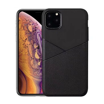 iPhone11 / iPhone11Pro / iPhone11ProMax スマホケース 背面ケース ソフトケース レザー風型押し 切替デザイン ステッチ TPU素材 耐衝撃 シンプル かっこいい 軽量 熱がこもらない ネイビー ブラック