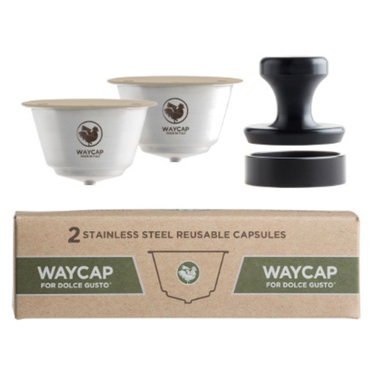 WayCap ドルチェグスト カプセル 互換 コーヒー フィルター エスプレッソ ドリッパー イタリア産 ステンレス ネスカフェ ネスレ 2個セット