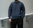 アランクラフト Aran Crafts Ireland ニット アランセーター フィッシャーマンセーター アイリッシュアラン クルーネック IRISH ARAN CREW NECK SWEATER MADE IN IRELAND (ACI-C1347)