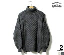 アランクラフト Aran Crafts Ireland ニット タートルネック アランセーター メリノウール フィッシャーマン ロールネック アイリッシュ MERINO ROLL NECK SWEATER MADE IN IRELAND (ACI-R1949)