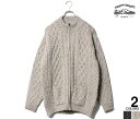 ANtg Aran Crafts Ireland tWbv J[fBK A҂ hCo[Yjbg Z[^[ FULL ZIP CARDIGAN SWEATER (ACI-XP3016)