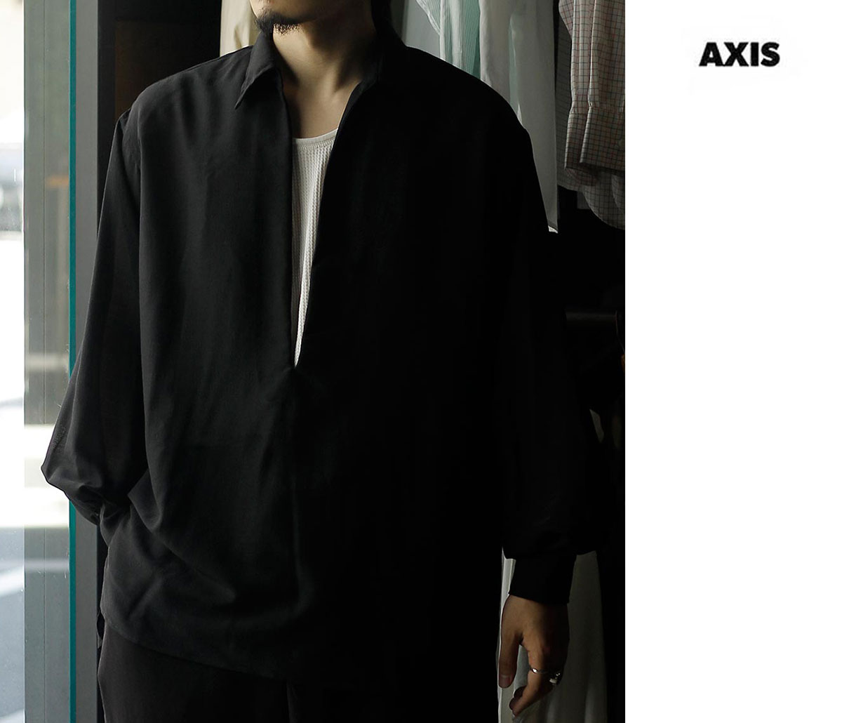 Rakuten - アクシス AXIS ライト ウール シルク スキッパー シャツ Light Wool Silk Skipper Shirt (CH001-26SS)