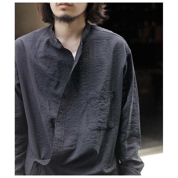 アクシス AXIS 塩縮シルクナイロン オーバーラップ シャツ Salt Shrinking Overlap Shirts (CH010-25SS)