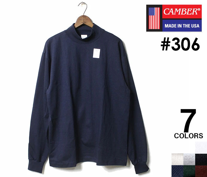 楽天アンドフェブCAMBER キャンバー 306 モックネック マックスウェイト ロンT 長袖 Tシャツ MAX WEIGHT MOCK NECK LONG SLEEVE T-SHIRTS MADE IN USA （CAMBER-306）