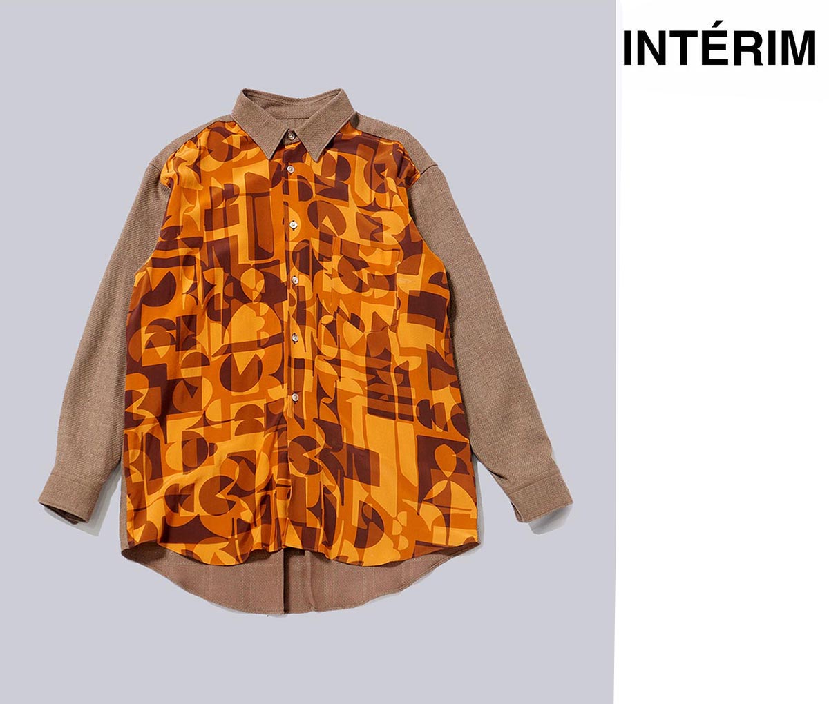 Rakuten - インテリム INTERIM シルク / コットン ウール カシミヤ デッドストック エクスチェンジ L/S レギュラーカラー シャツ SILK / COTTON WOOL CASHMERE DEADSTOCK EXCHANGE L/S REGULAR SHIRTS (IT25A173)