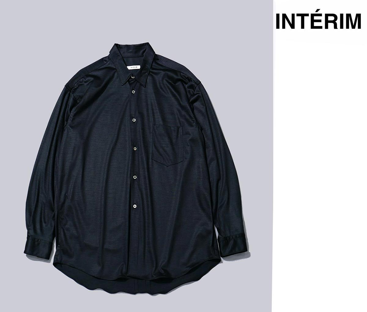 Rakuten - インテリム INTERIM エクストラ ファイン メリノウール ジャージー ロングスリーブ レギュラーカラー シャツ EXTRA FINE MERINO WOOL JERSEY L/S REGULAR COLLAR SHIRT (IT25A271)