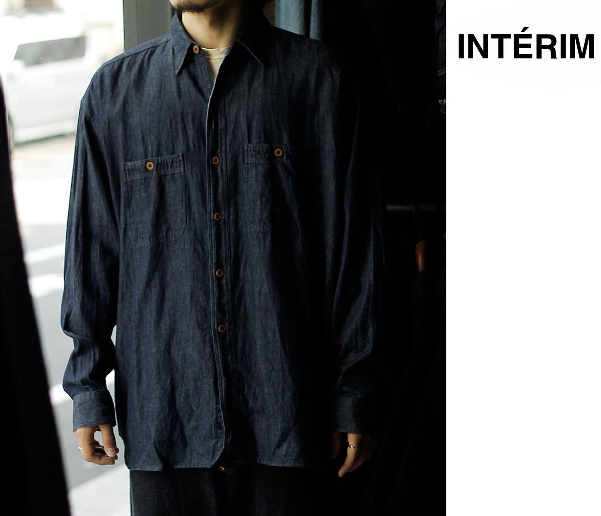 Rakuten - インテリム INTERIM 5.3オンス ヘンプ オーガニックコットン デニム ハイパービッグ ミル ワーク シャツ タイプ2 5.3oz HEMP ORGNIC DENIM HYPER BIG MIL WORK SHIRTS TYPE2 (IT26S097)