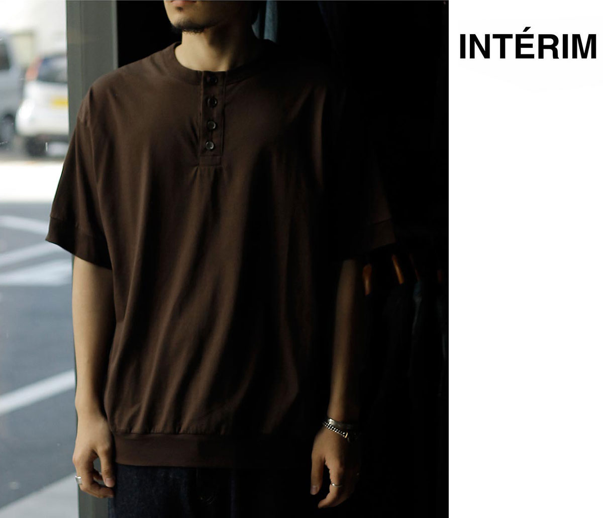 Rakuten - インテリム INTERIM ハイゲージ スビン ジャージー ヘンリー オーバー 半袖 Tシャツ HIGH GAUGE SUVIN JERSEY HENRY OVER S/S TEE (IT26S293)
