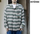 インテリム INTERIM ハイパービック ビスコース ストライプ 60s オープンカラーシャツ HYPER BIG VISCOSE STRIPE 60s OPEN COLLAR SHIRT (IT25S211)(4)