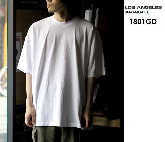 ロサンゼルスアパレル LOS ANGELES APPAREL XXLサイズ 6.5オンス Tシャツ ガーメントダイ 6.5OZ 18 SINGLES GARMENT DYED T-SHIRTS (1801GD-GRMNTDYED-XXL)