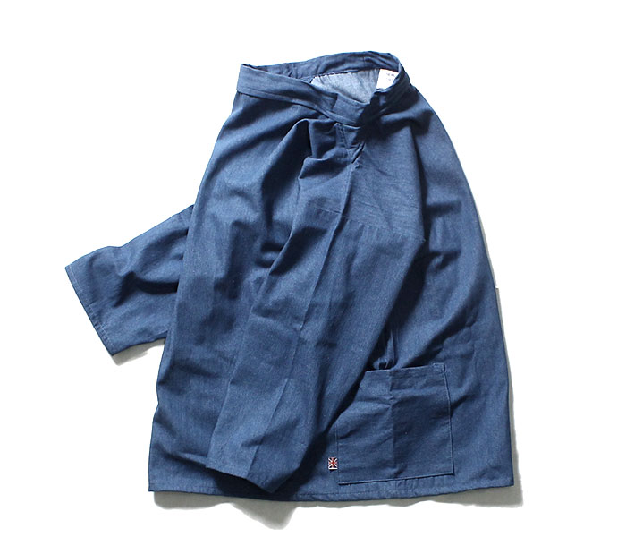 ニューリンスモック NEWLYN SMOCKS フィッシャーマンズ スモック ラウンドネック ライトデニム FISHERMAN'S ROUNDNECK SMOCK LIGHT DENIM MADE IN ENGLAND (NEWLYN-ROUNDNECK-LTDENIM)