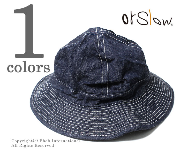 orSlow オアスロウ ハット U.S.NAVY デニム ミリタリーハット 03--001 US NAVY HAT UNISEX (03--001-81W)