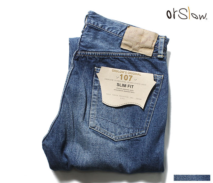 orSlow オアスロウ デニム 107 2 year wash ユーズドウォッシュ アイビーフィット 細身 テーパード ジーンズ IVY FIT DENIM 01-0107 (01-0107-84)