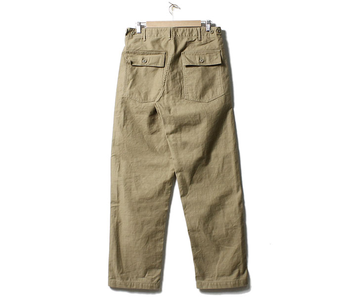 orSlow オアスロウ ファティーグパンツ 5002 ベイカーパンツ レギュラーフィット カーキ ベージュ US ARMY FATIGUE PANTS Button Fly KHAKI (01-5002-40)