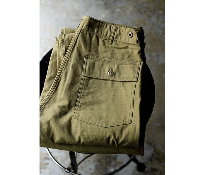 orSlow オアスロウ ファティーグパンツ 5002 ベイカーパンツ レギュラーフィット カーキ ベージュ US ARMY FATIGUE PANTS Button Fly KHAKI (01-5002-40)