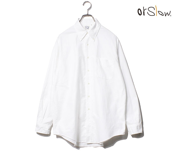 orSlow オアスロウ オックスフォード ボタンダウンシャツ ホワイト 01-8112 OXFORD BUTTON DOWN SHIRT (01-8112-69)