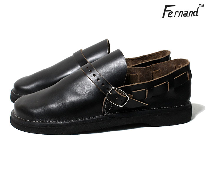 イング フェルナンドレザー FERNAND LEATHER オーロラシューズ 靴 サンダル スリッポン ブラック ミドルイングリッシュ シューズ BLACK MIDDLE ENGLISH MEN'S MADE IN USA (FERNAND-MIDDLE-EG-BK)